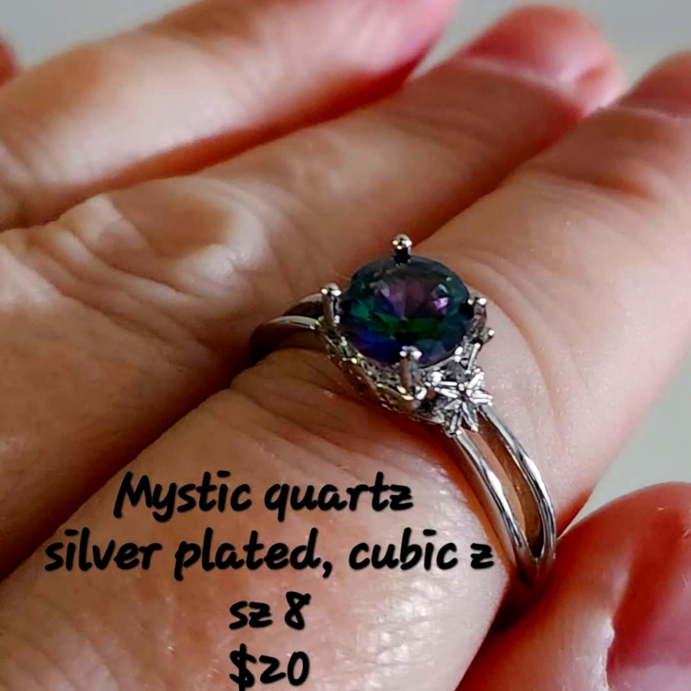 Mystic quartz ring